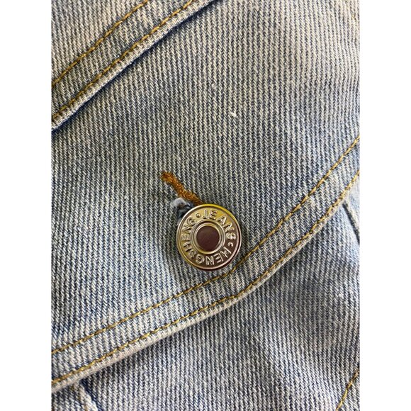 Blue Denim & Black Two-Piece Cropped Jacket Pants Set Size XL Sexy Stretch Jeans - Picture 9 of 9